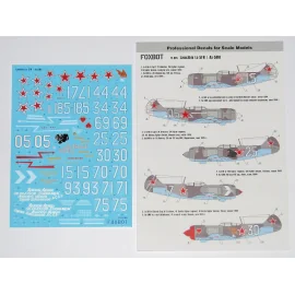 Decalcomania Lavochkin La-5FN per KP, AML, Amodel, Bilek, Italeri, Revell, kit Zvezda