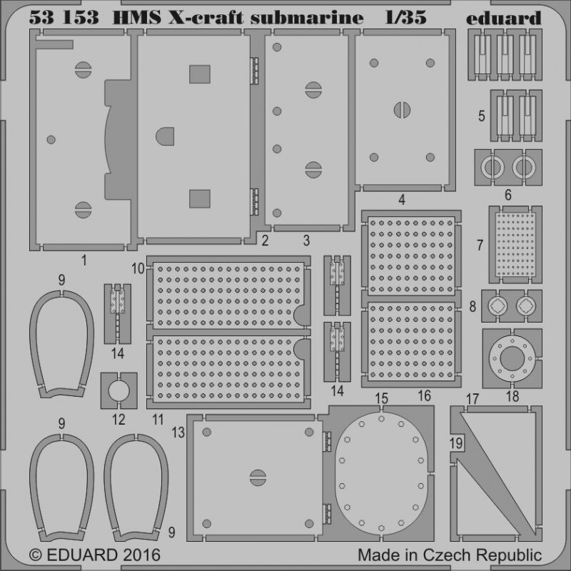 Britannica Submarine X-Craft (progettato per essere utilizzato con i kit Merit)