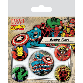 Marvel Comics Pin Badges 5-Pack Captain America