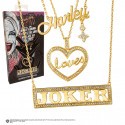 Suicide Squad Replica 1/1 Harley Loves Joker Necklace Set (gold-plated)