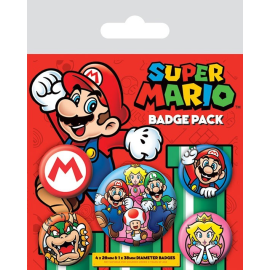 Super Mario Pin Badges 5-Pack