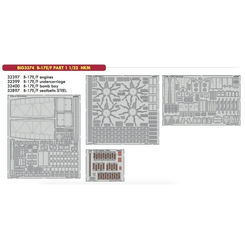 Boeing B-17E / F Flying Fortress PARTE 1 1/32 (progettato per essere utilizzato con i kit di modello di Hong Kong) Questo Ed Big