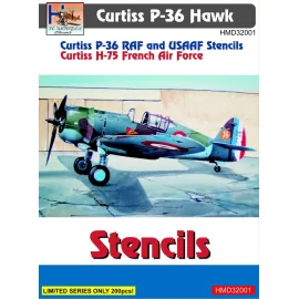 Decalcomania Curtiss P-36 stencil