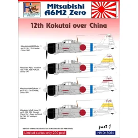 Decalcomania Mitsubishi A6M2 12 Kokutai la Cina