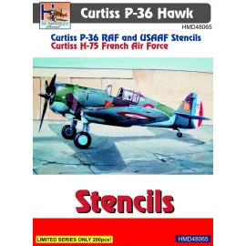 Decalcomania Curtiss P-36 stencil