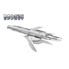 MetalEarth: MASS EFFECT / TURIAN CRUISER 10x6.7x3.3cm, modello in metallo 3D con 1 foglio, su carta 12x17cm, 14+