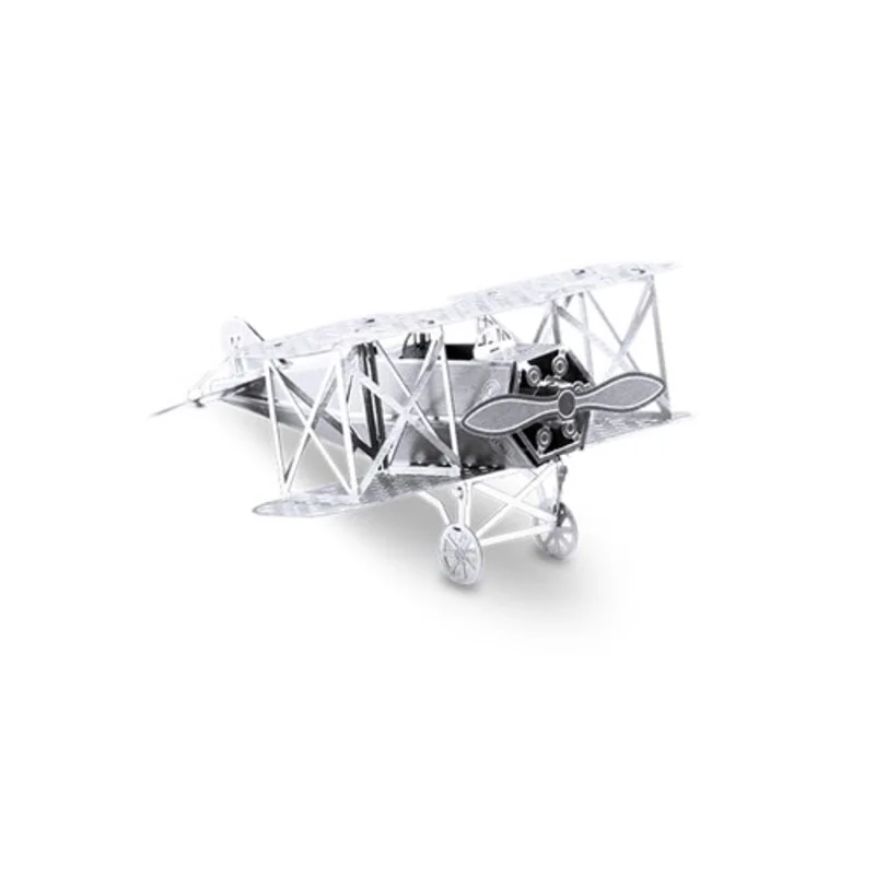 MetalEarth Aviation: FOKKER D-VII 6.44x6.44x3.17cm, modello in metallo 3D con 1 foglio, su carta 12x17cm, 14+