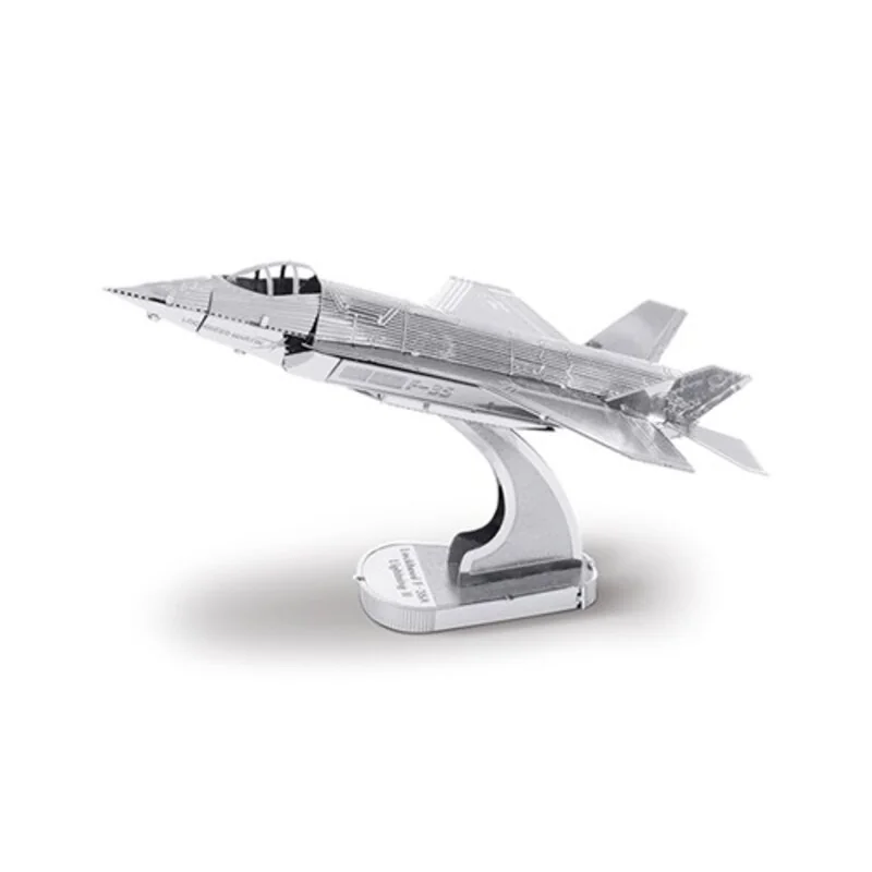 MetalEarth Aviation: F-35A LIGHTNING II (Boeing) 7,8x5,5x4,3cm, modello 3D in metallo con 1 foglio, su carta 12x17cm, 14+