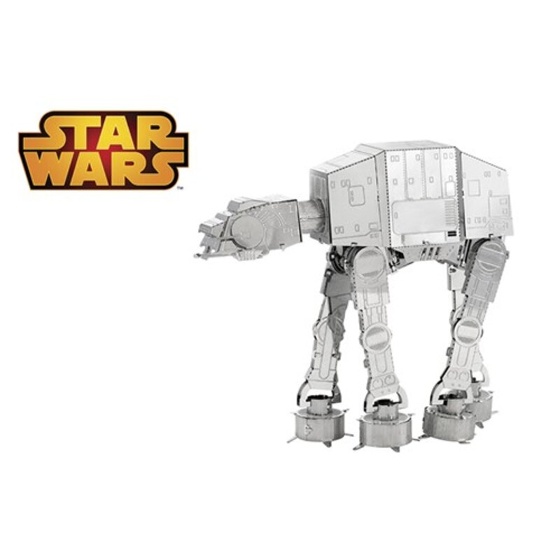 MetalEarth: STAR WARS AT-AT 6.14x5.75x5.15cm, modello in metallo 3D con 2 fogli, su carta 12x17cm, 14+