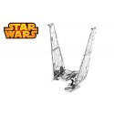 MetalEarth: STAR WARS (EP7) KYLO REN'S COMMAND SHUTTLE 5.08x8.89x10.16cm, modello in metallo 3D con 2 fogli, su carta 12x17cm, 1