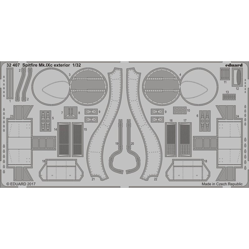 Esterno Supermarine Spitfire Mk.IXc (progettato per essere utilizzato con kit Revell)