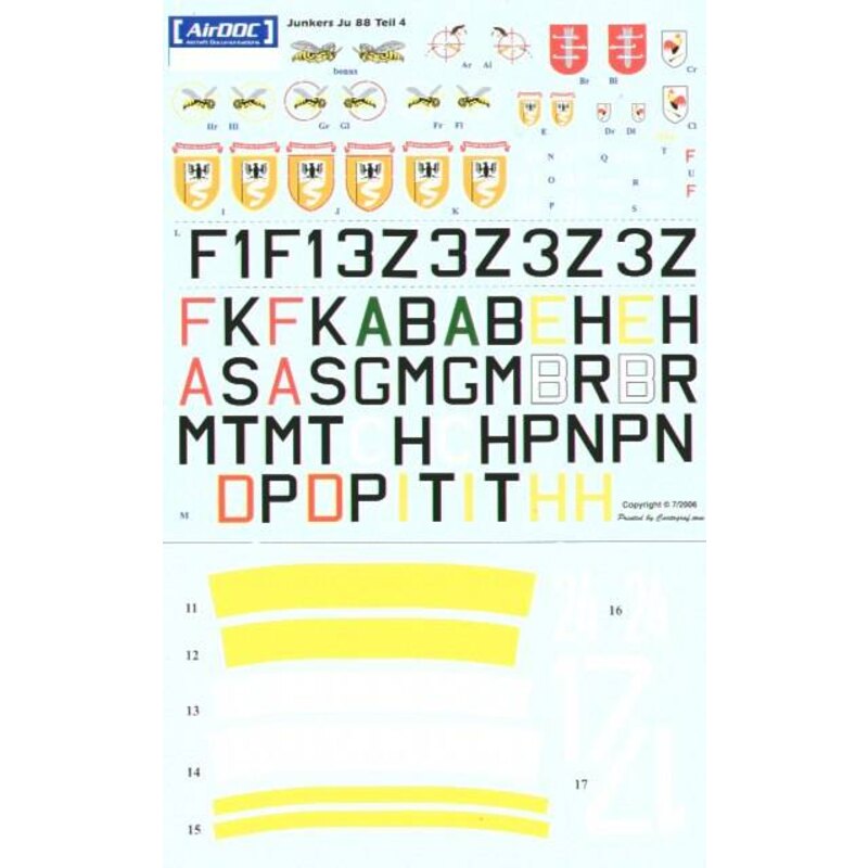 Decalcomania Junkers Ju-88A parte 4