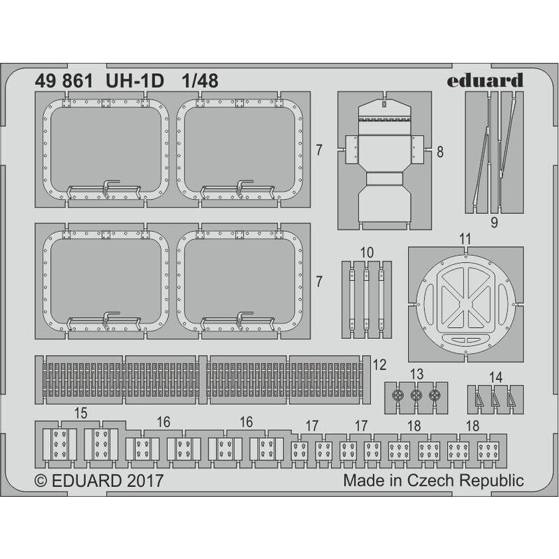 Bell UH-1D (progettato per essere usato con kit Kitty Hawk Model)