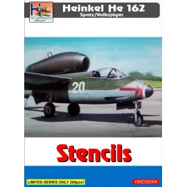 Decalcomania Heinkel He-162A-2 Stencil di salamandra (set per 3 a / c)