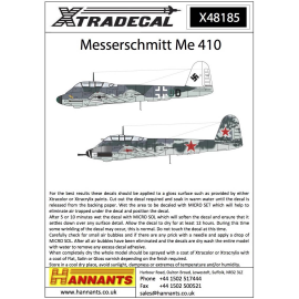  Decalcomania Messerchmitt Me-410A-1 (12) Bianco 11 4 / ZG26 Lt Rudi Dassow Hildesheim 1944