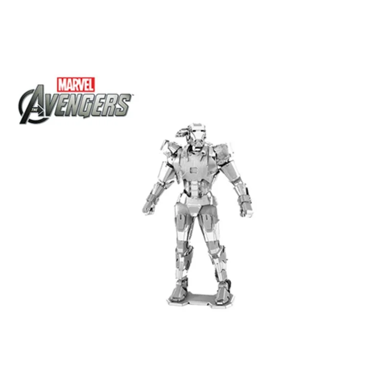 MetalEarth: AVENGERS / WAR MACHINE 12.07x3.18x7.62cm, modello in metallo 3D con 3 fogli, su carta 12x17cm, 14+