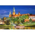 Puzzle Castello di Wawel di notte, Polonia, Puzzle 1000