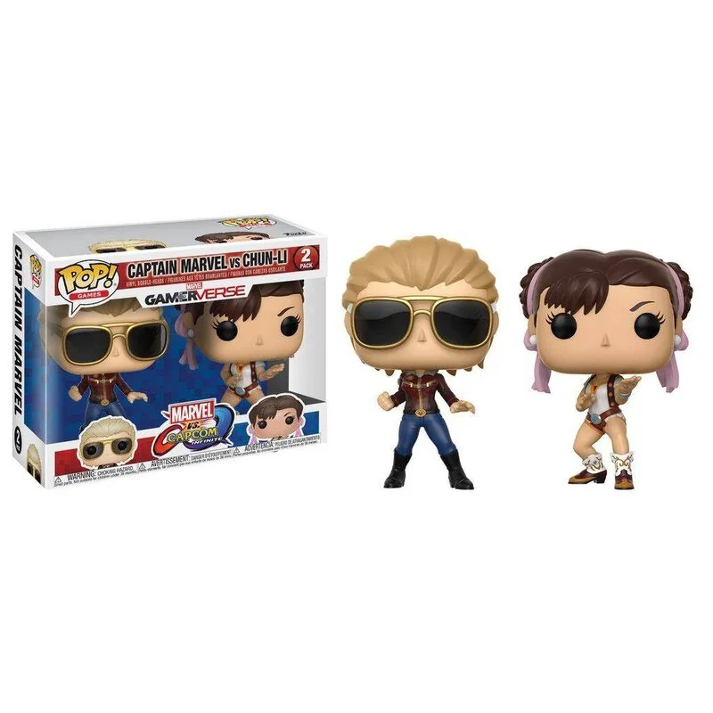 Marvel vs. Capcom Infinite POP! Games Vinyl Figures 2-Pack Captain Marvel vs Chun-Li 9 cm