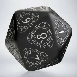 Q-Workshop Life Counter Die D20 black & white