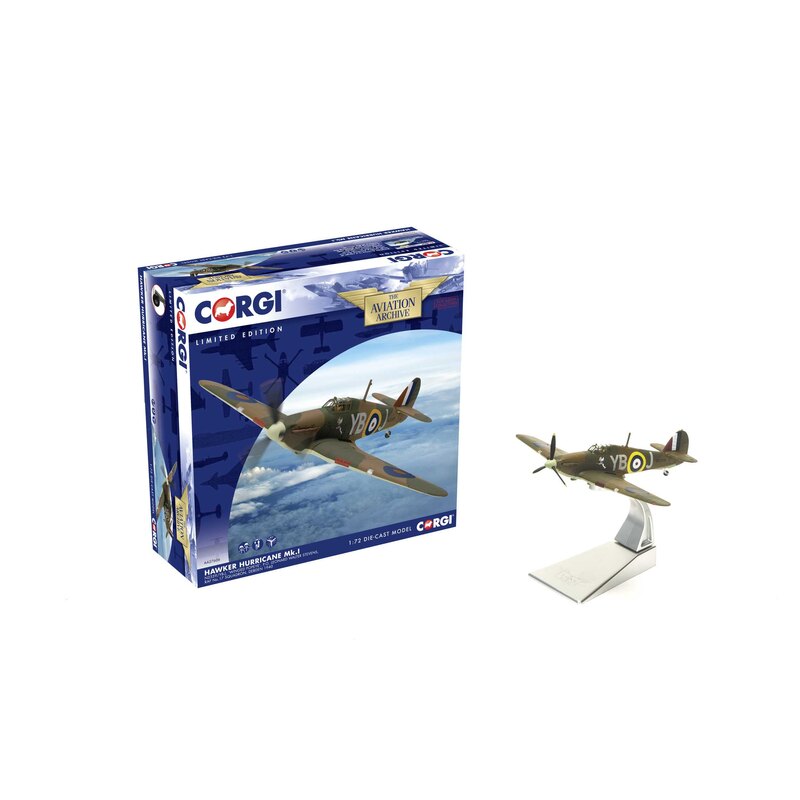 Hawker Hurricane MkI YB-J, Winged Popeye PO Leonard Walter Stevens No.17 Sqn, Debden, 1940 1:72