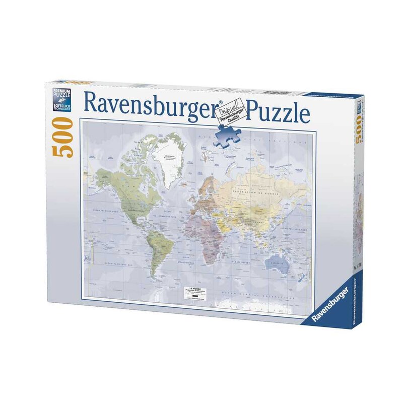 Ravensburger Puzzle - Cartina Politica del Mondo, 1000 Pezzi