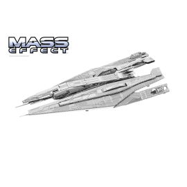 Kit modello in metallo MetalEarth: MASS EFFECT / ALLIANCE CRUISER 8,8x3,1x3,8cm, modello in metallo 3D con 1 foglio, su carta 12
