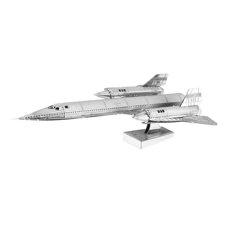 MetalEarth Aviation: SR-71 BLACKBIRD 10.1x5.2x3cm, modello 3D in metallo con 1 foglio, su carta 12x17cm, 14+