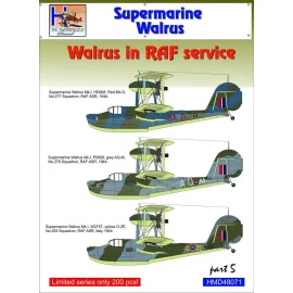 Decalcomania Supermarine Walrus Mk.I / Mk.II in RAF Service, Pt.5