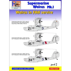 Decalcomania Supermarine Walrus Mk.I nel servizio FAA, Pt.2