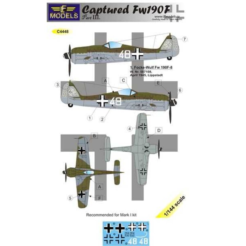 Decalcomania Captured Focke-Wulf Fw-190F-8 part 3