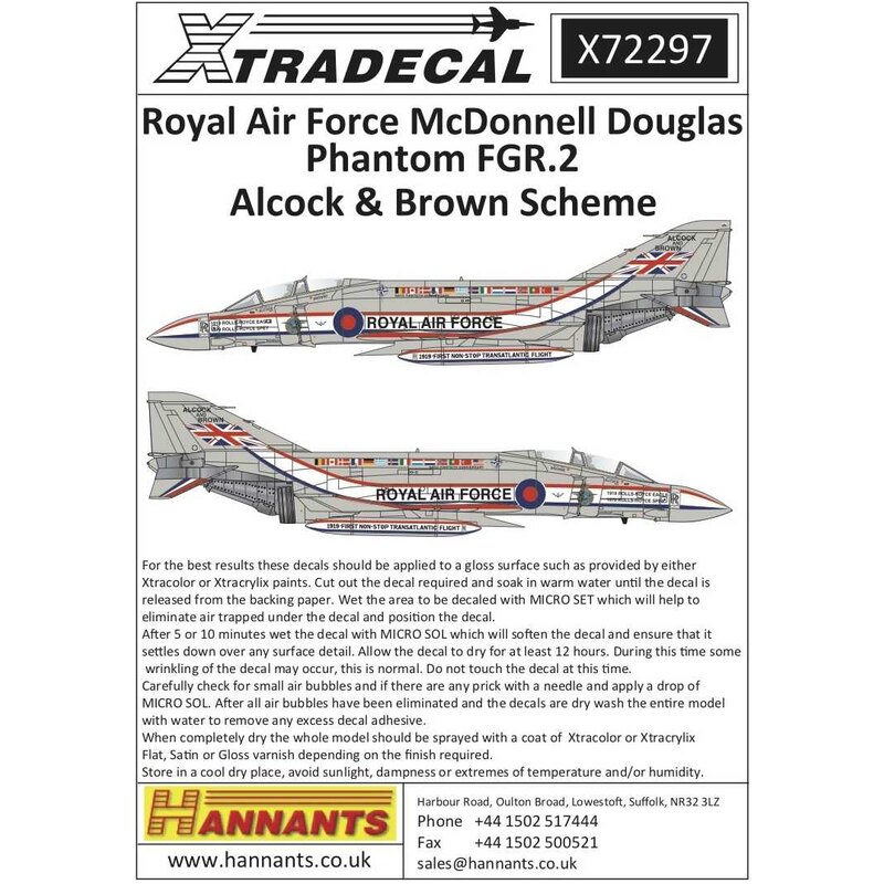 Decalcomania McDonnell-Douglas FGR.2 Phantom Pt 8 in special markings to Commemorate the 60th Anniversary of the first Atlantic 