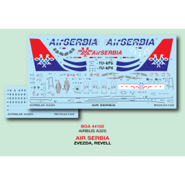  Decalcomania Airbus A320 Air Serbia ERA £ 5,99. RISPARMIO TEMPORANEAMENTE 1 / 3RD !!!