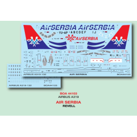  Decalcomania Airbus A319 Air Serbia ERA £ 5,99. RISPARMIO TEMPORANEAMENTE 1 / 3RD !!!