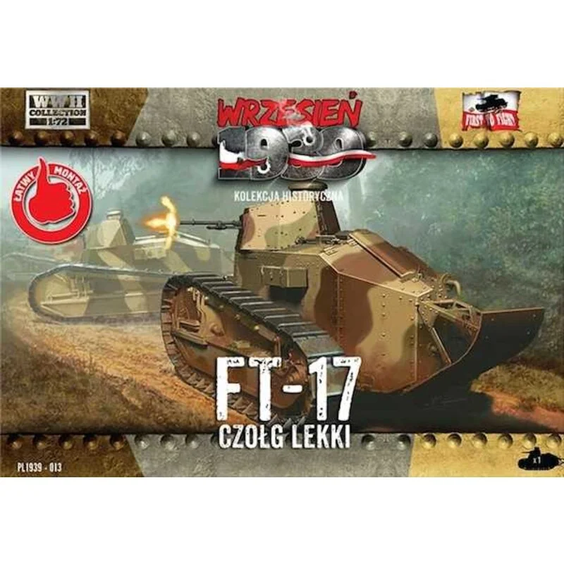 carro armato leggero Renault FT-17 con torretta ottagonale e mitragliatrice