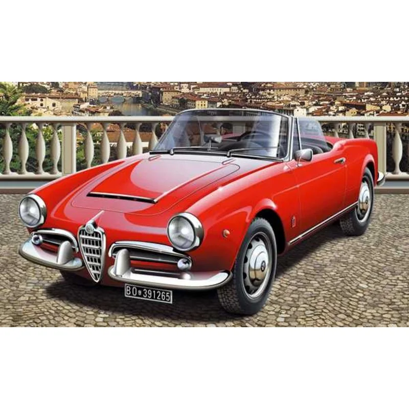 Alfa Romeo Giuletta Spider 1600 COLORI SCHEDA ISTRUZIONI - MOTORE DETTAGLIATO - PARTI IN CROMO E CAPOTE PER VERSIONE CHIUSA Icon