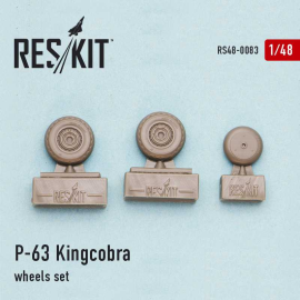 Set di ruote Bell P-63 Kingcobra (progettato per essere utilizzato con i kit Fonderie Miniatures, Hi-Tech e MPM)