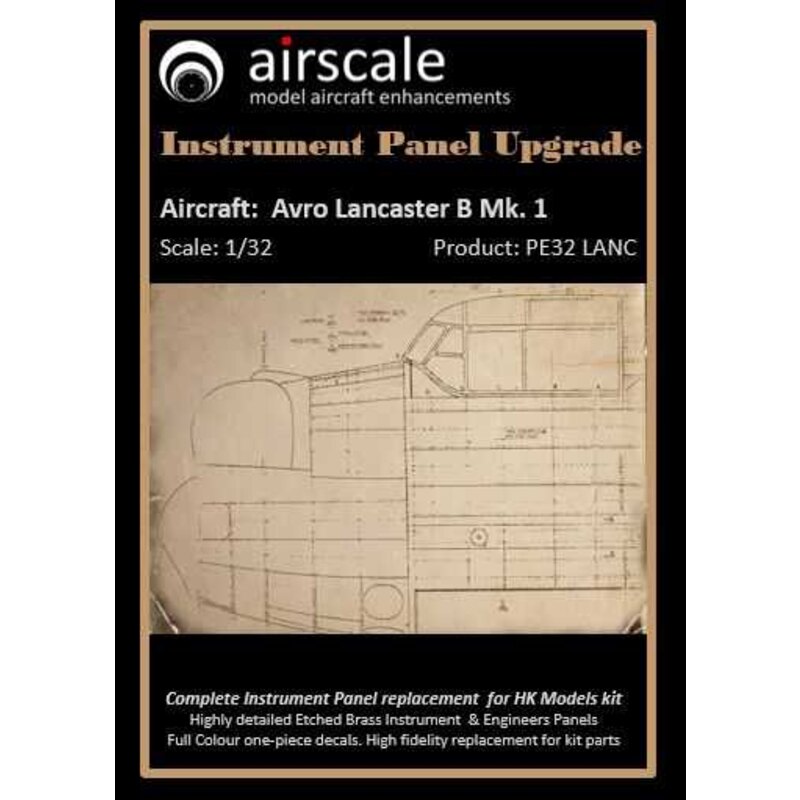 Avro Lancaster B Mk.I. Set interno in ottone inciso ad alta fedeltà per adattarsi al kit HK Models Avro Lancaster B Mk.I. Ogni s