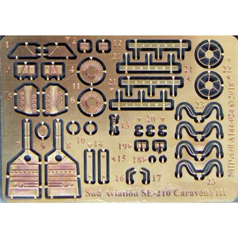 Di nuovo disponibile! Sud Aviation SE-210 Set di dettagli Caravelle III progettato per essere utilizzato con i kit modello AMU14