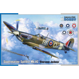 Kit modello Supermarine Spitfire Mk.VC 'Overseas Jockeys' Il Supermarine Spitfire appartiene sicuramente ai più famosi aerei da 