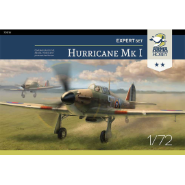Kit modello Hawker Hurricane Mk.I Set esperto. Dispone di "ala in metallo", ampio pozzetto e vano ruote. Questa versione è corre