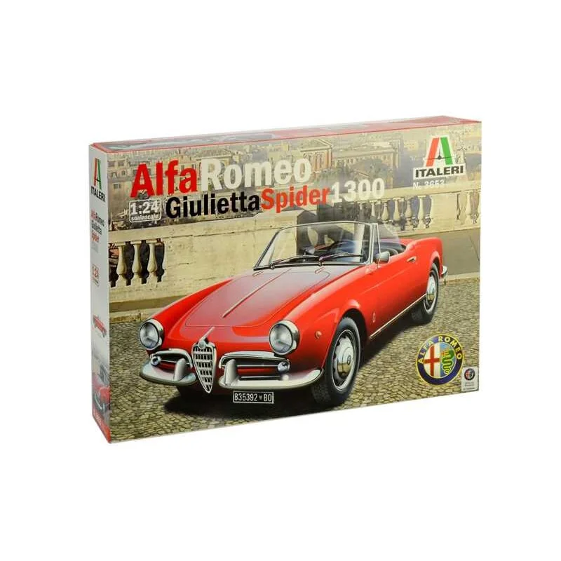 Alfa Romeo Giuletta Spider 1600 COLORI SCHEDA ISTRUZIONI - MOTORE DETTAGLIATO - PARTI IN CROMO E CAPOTE PER VERSIONE CHIUSA Icon