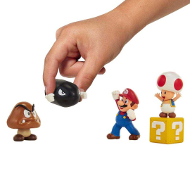 Figurina World of Nintendo confezione da 5 personaggi New Super Mario Bros. U Acorn Plains 6 cm