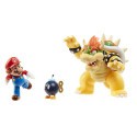 World of Nintendo confezione da 3 personaggi Mario vs Bowser Lava Battle 6-15 cm