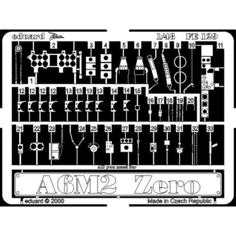 Mitsubishi A6M2 Zero (per i kit modello da Hasegawa) This Zoom set is a simplified version of the standard sets and only include