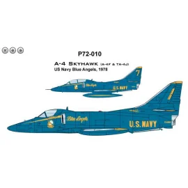 Decalcomania Douglas A-4 / TA-4 Skyhawk US Navy Blue Angels 1978 volo dimostrativo della squadra