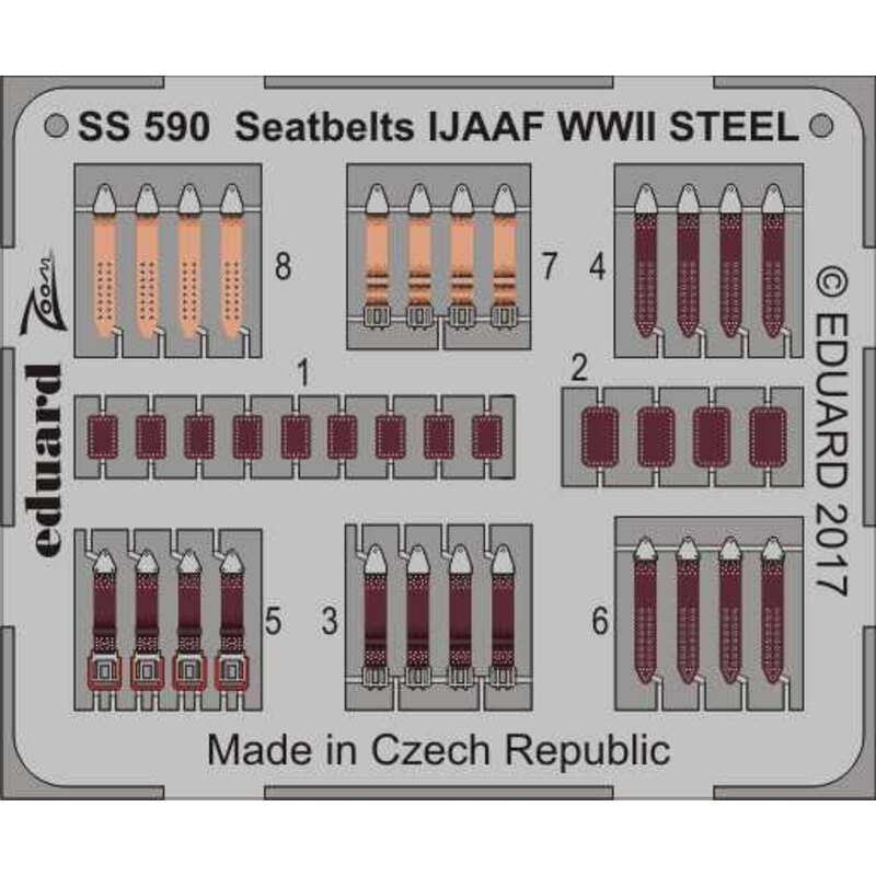 Le cinture di sicurezza IJAAF seconda guerra mondiale ACCIAIO (progettato per essere utilizzato con i kit Eduard) aprile STAMPA.