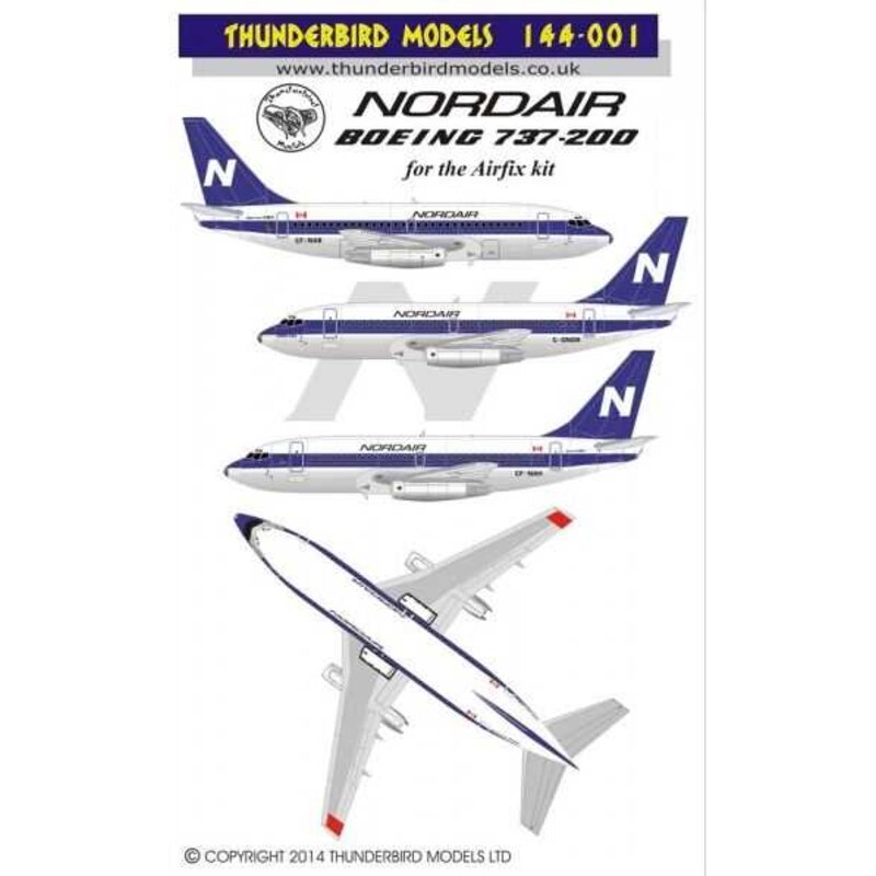 Decalcomania Nordair Boeing 737-200