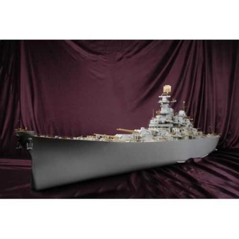 USS Iowa BB-61 DX PACK * Full piattaforma di legno / 23 Brass dimensioni Large Foto inciso Part / 1 preverniciato Photo Etched P