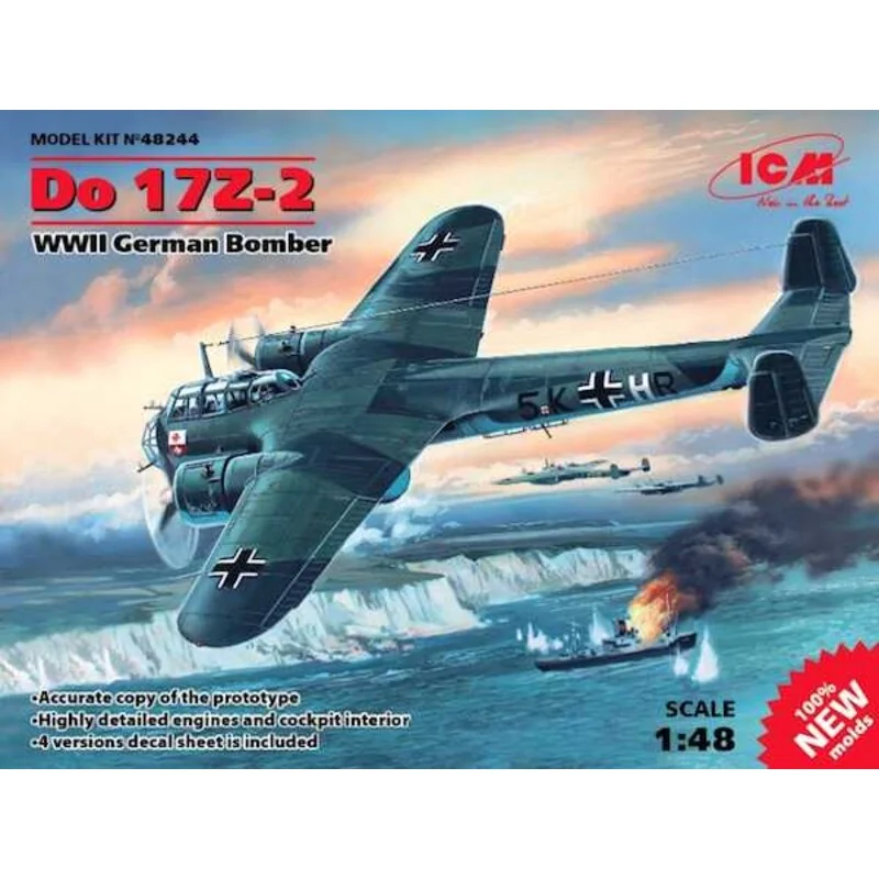 Bomber Dornier Do-17Z 2 WWII tedesco (100% nuovi stampi)