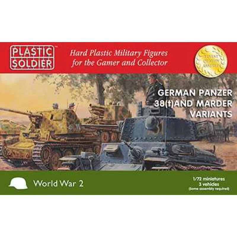 Pz.Kpfw.38 (T) e le opzioni Marder. Ogni sprue ha opzioni per costruire anche un Marder SdKfz 139 o Marder SdKfz 138 Ausf H semo